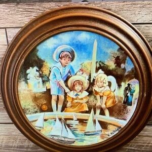 Limoges Setting Sail at the Tuileries B.Peltriaux collectors plate 1986